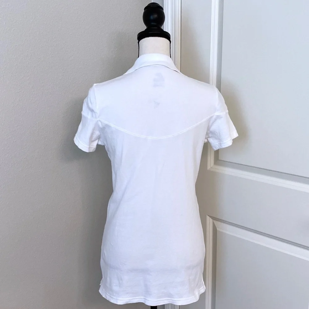 NIKE White Short Sleeve Polo T - Shirt